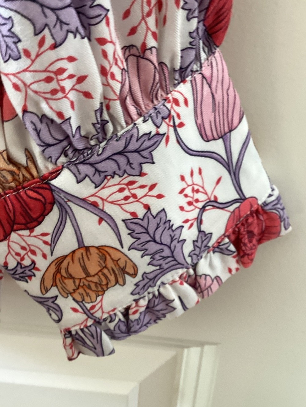 Barbour Red and Purple Floral Button-Up Shirt - Picture 5 of 12